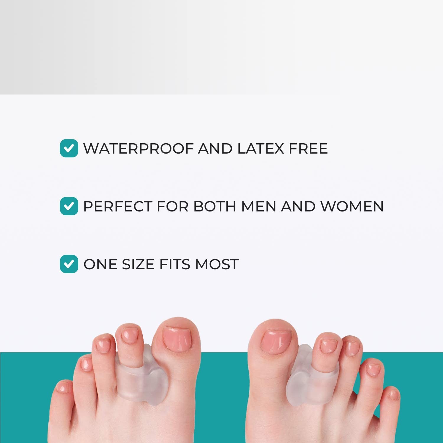 8Pcs Soft Silicone Gel Toe Separator Bunion Toes Spacer Orthotics Pain Relief