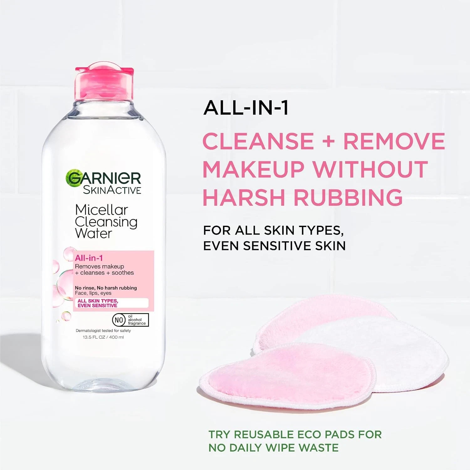 Garnier Micellar Cleansing Water Makeup Remover Facial Cleanser 3.4 oz All Skin
