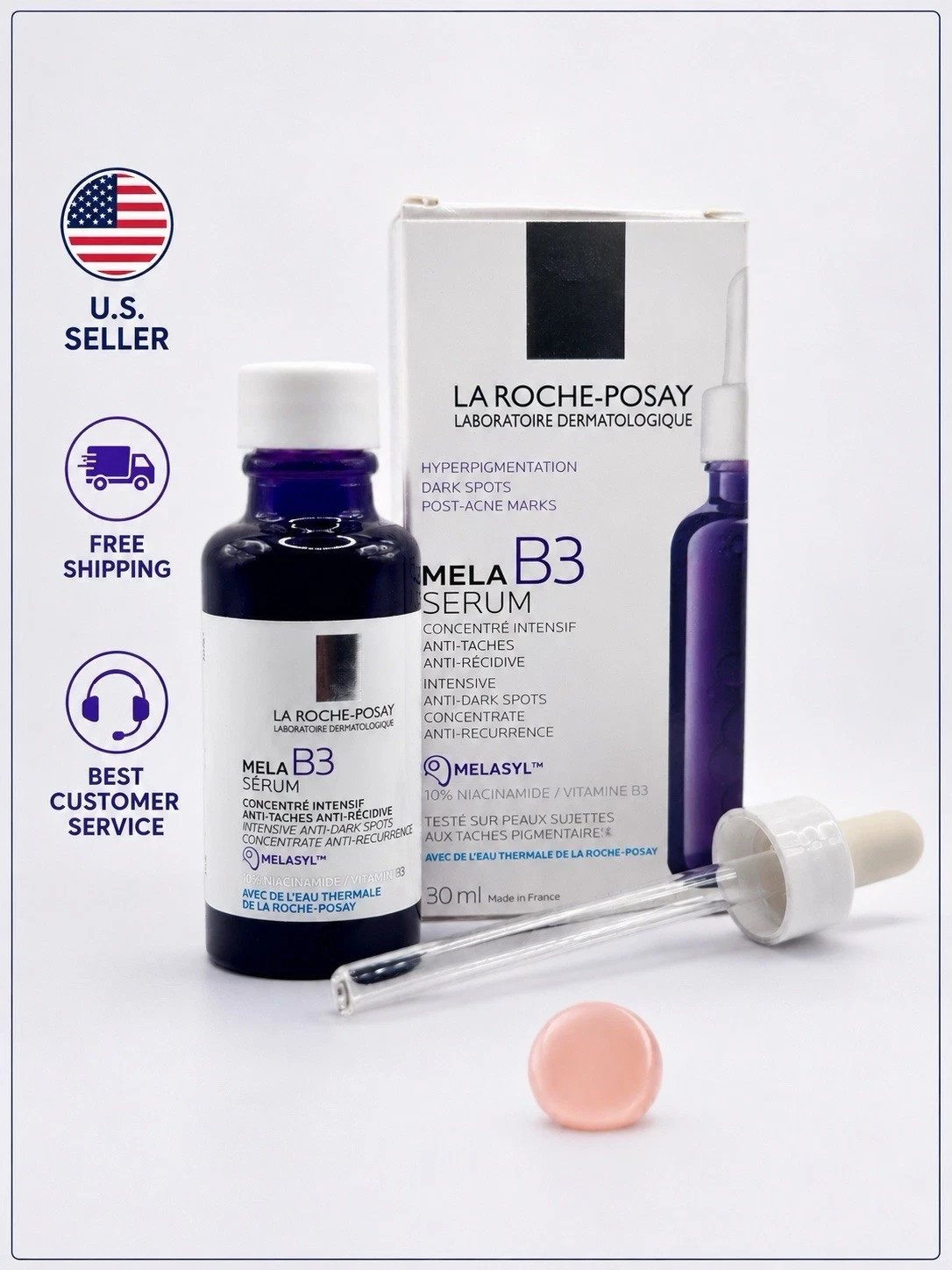 LA ROCHE POSAY Mela B3 Serum 30ml | Dark Spot | Anti-aging | Melasyl,Niacinamide