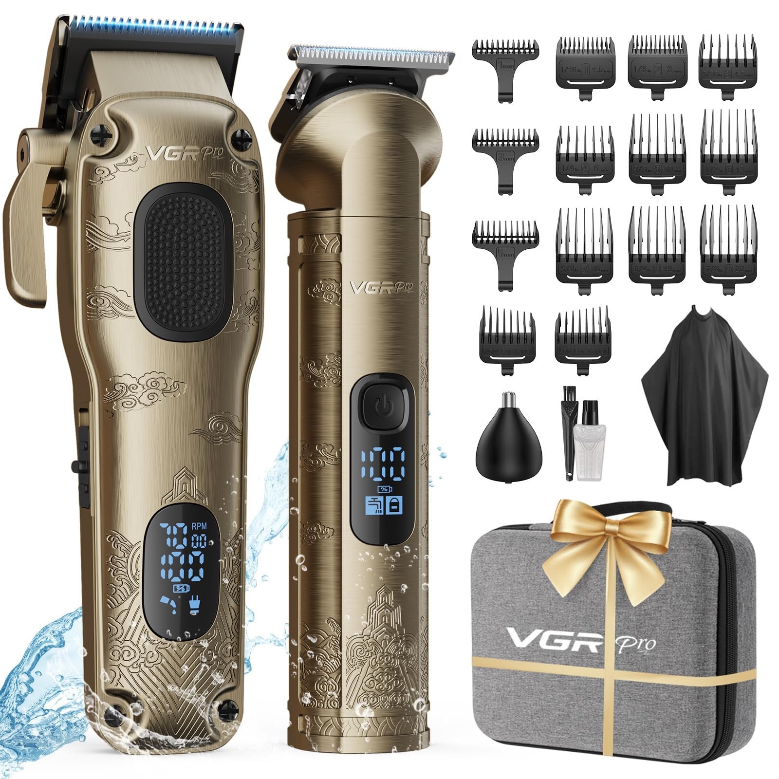 Vgrpro Hair Clippers for Men Professional, Cordless Hair Clippers for Hair Cutti
