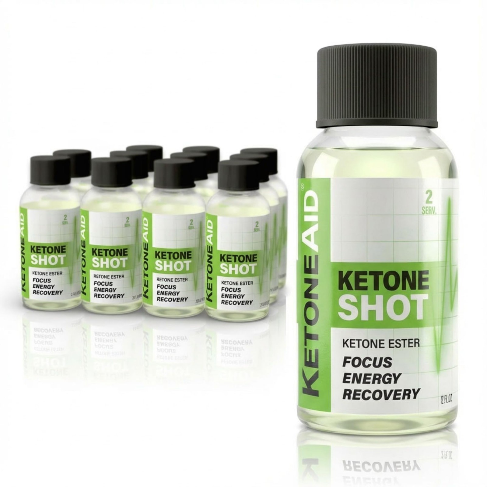 Ketone Shot Energy Boost | Sugar-Free, Caffeine-Free Ketone Ester (12 Pack)