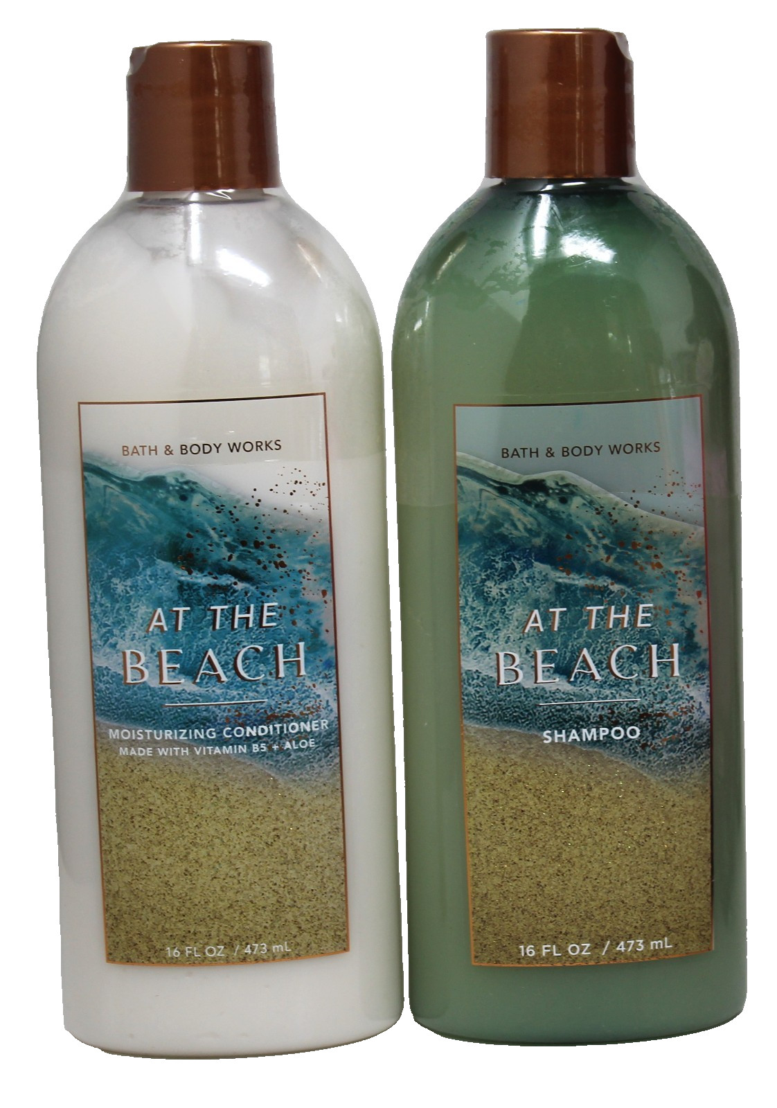 x2 Bath & Body Works At the Beach Shampoo & Conditioner 16 oz Coconut New
