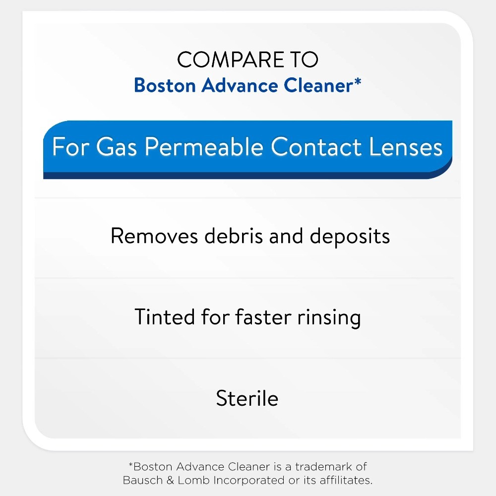 Equate Hard Contact Lens Solution Step 1, 3 Pack, 1 fl oz, vs Boston Advance​