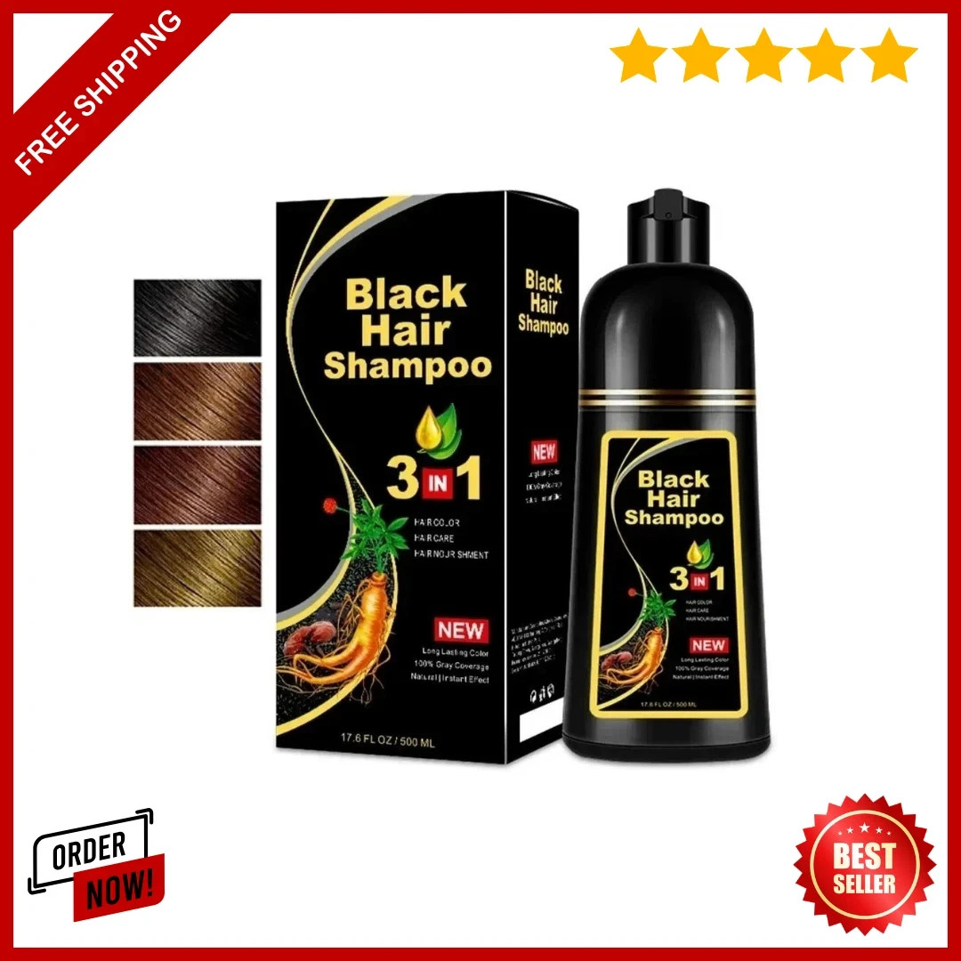 Hair Dye Shampoo 3 in 1 Hair Shampoo Instant Hair Dye Herbal Ingredients Gift US