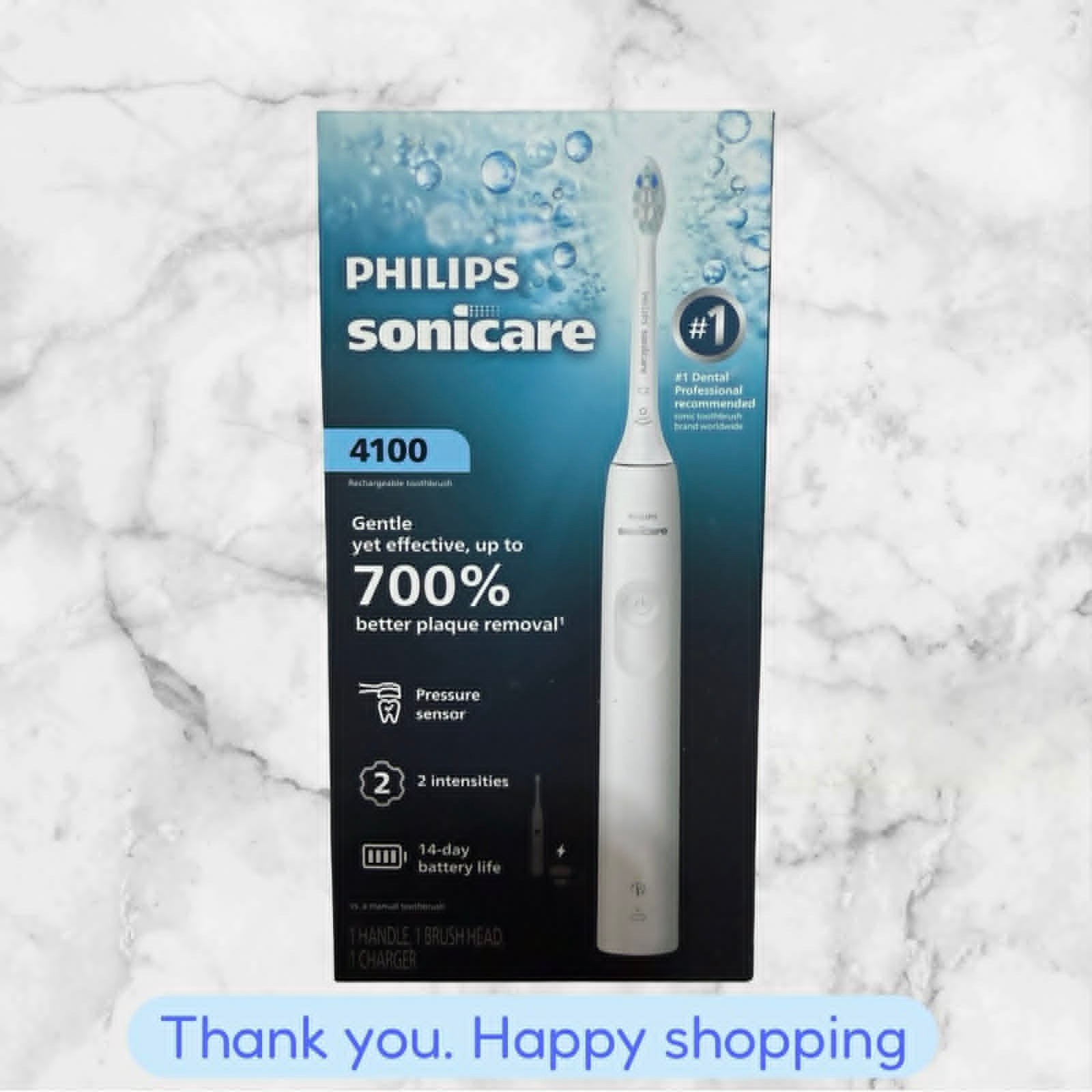 Philips Sonicare 4100 Power Toothbrush, Rechargeable Electric HX3681/23 NEW