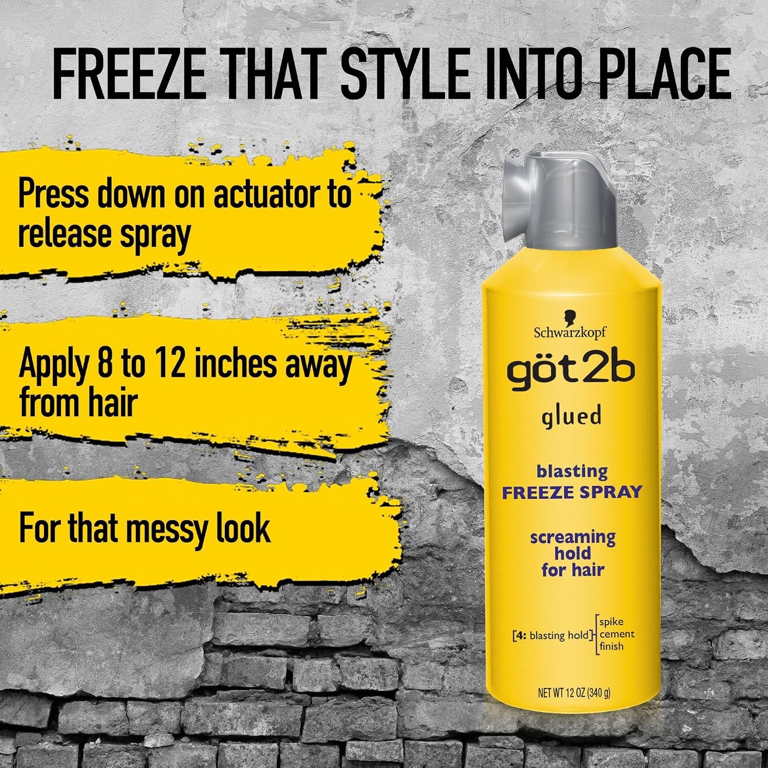 Extra Strong Blasting Freeze Hairspray – Wind-Tested, Humidity Resistant – 24 Oz