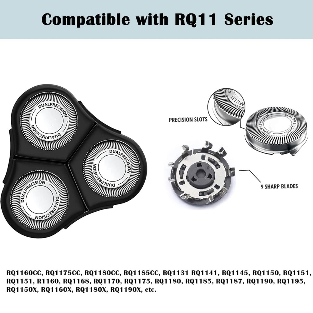 Replacement Shaving Head for Philip Shaver SensoTouch 2D(1100 Series),RQ11 Razor