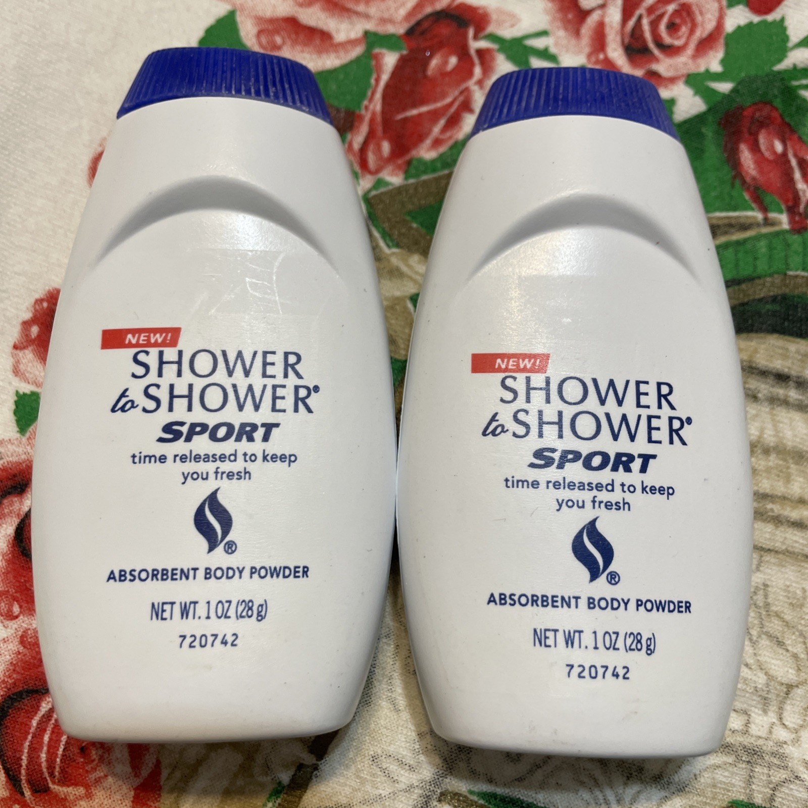 2~Shower Shower SPORT WITH TALC Absorbent Body Powder OG Formula NOS TRAVEL 1oz