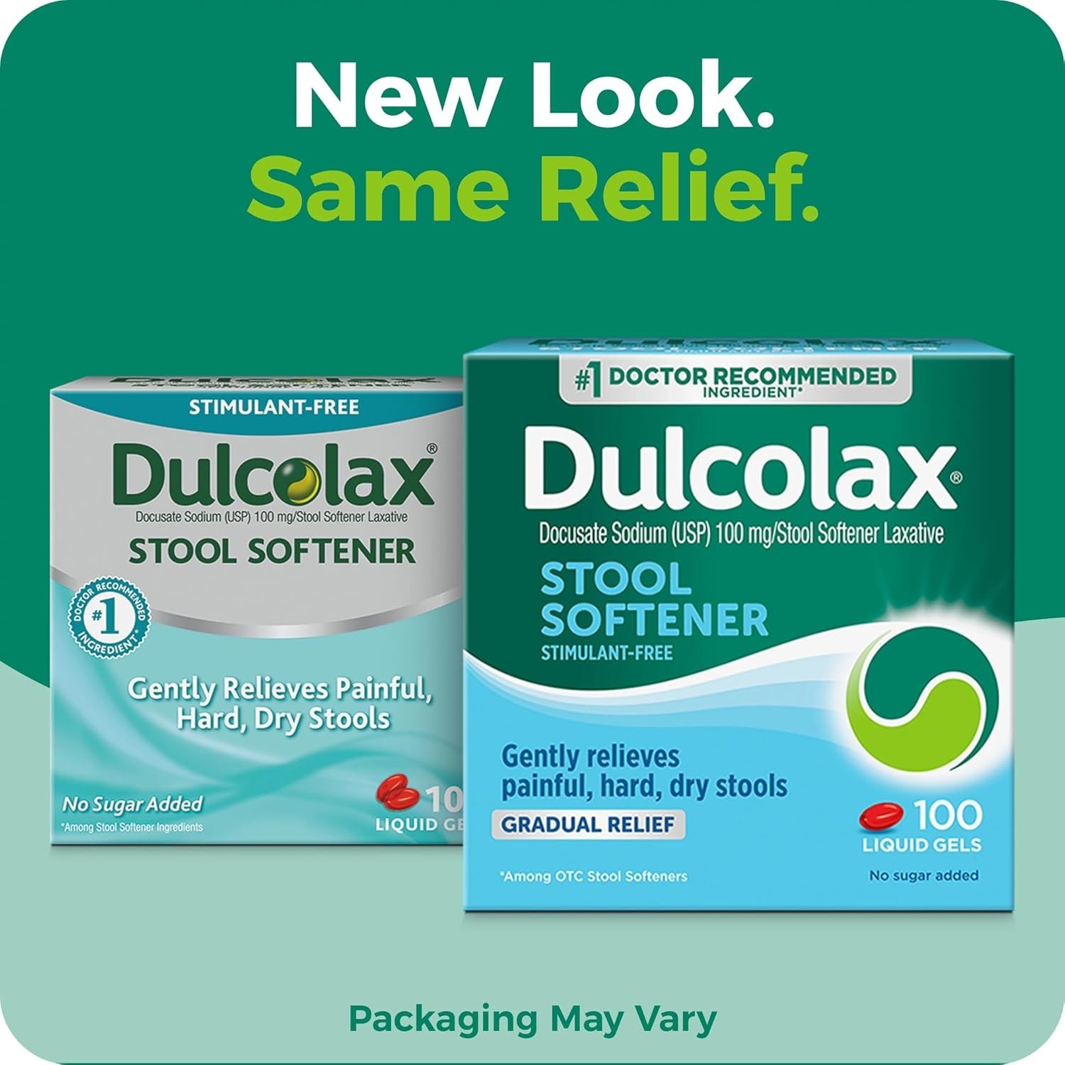 Dulcolax Stool Softener 100mg Liquid Gel Capsules Constipation Relief 25ct