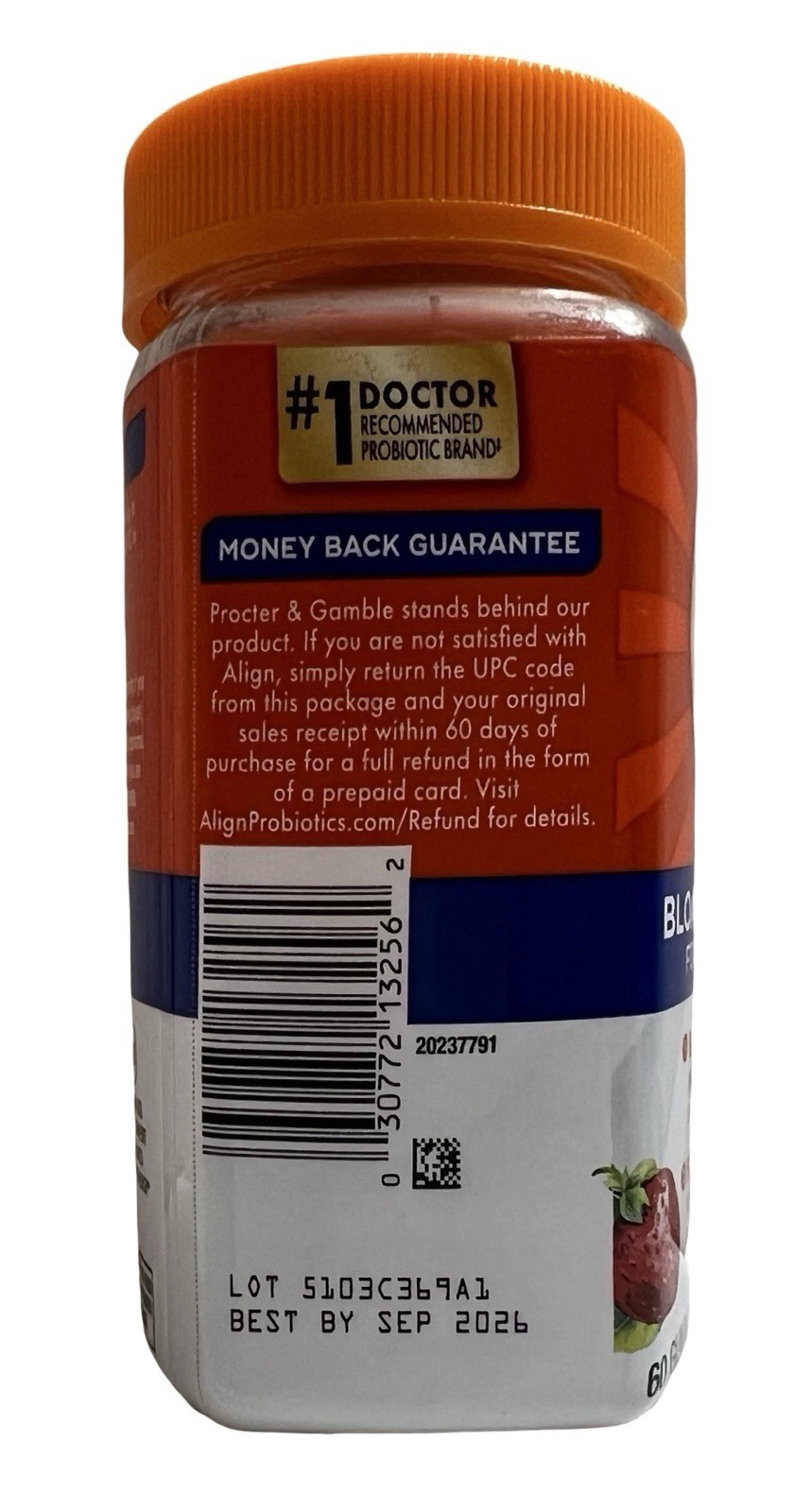 Align Probiotic Bloating Relief + Food Digestion 60 Gummies EXP 09/2026