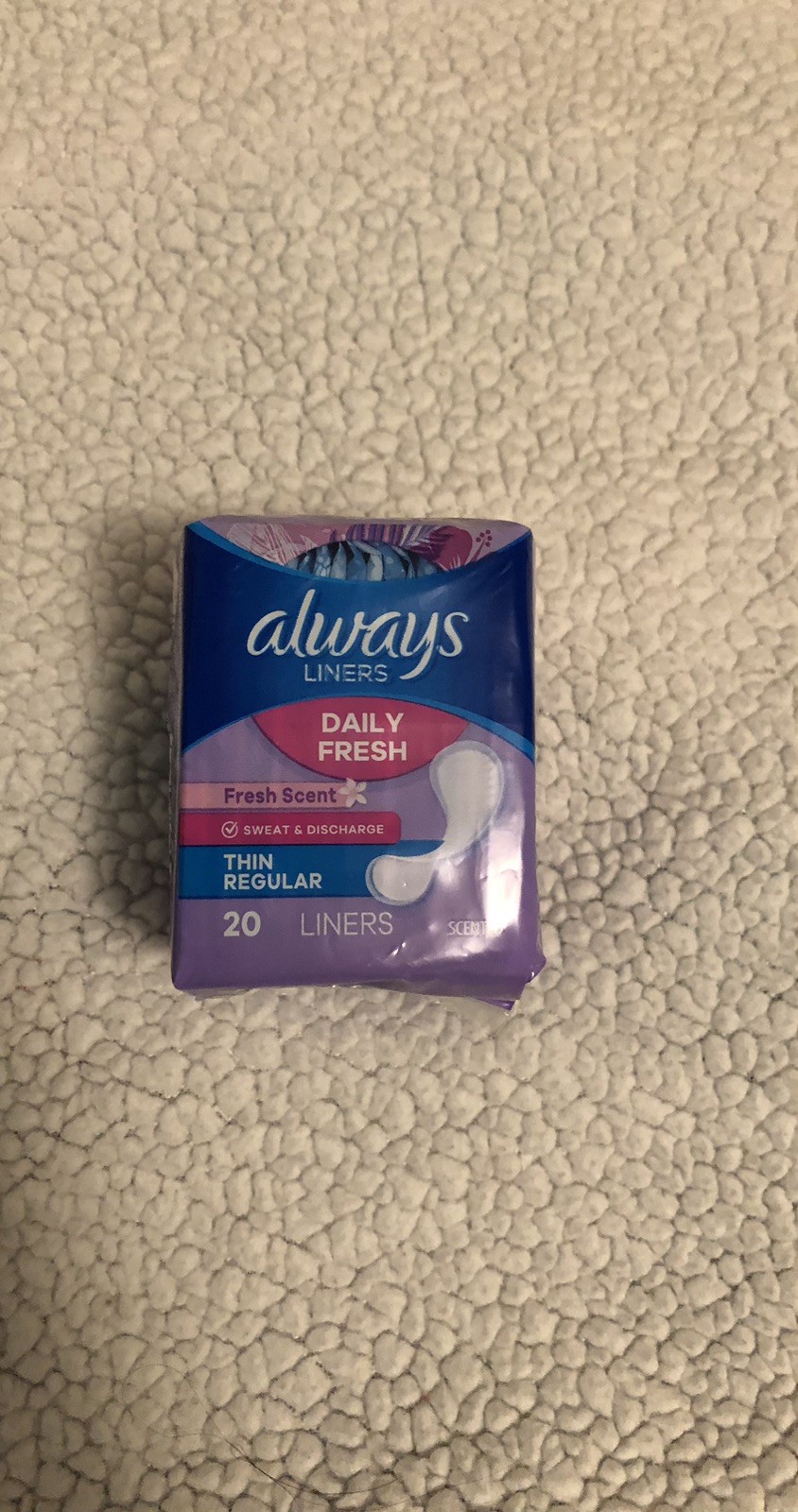 Always Liners Thin Regular 20count