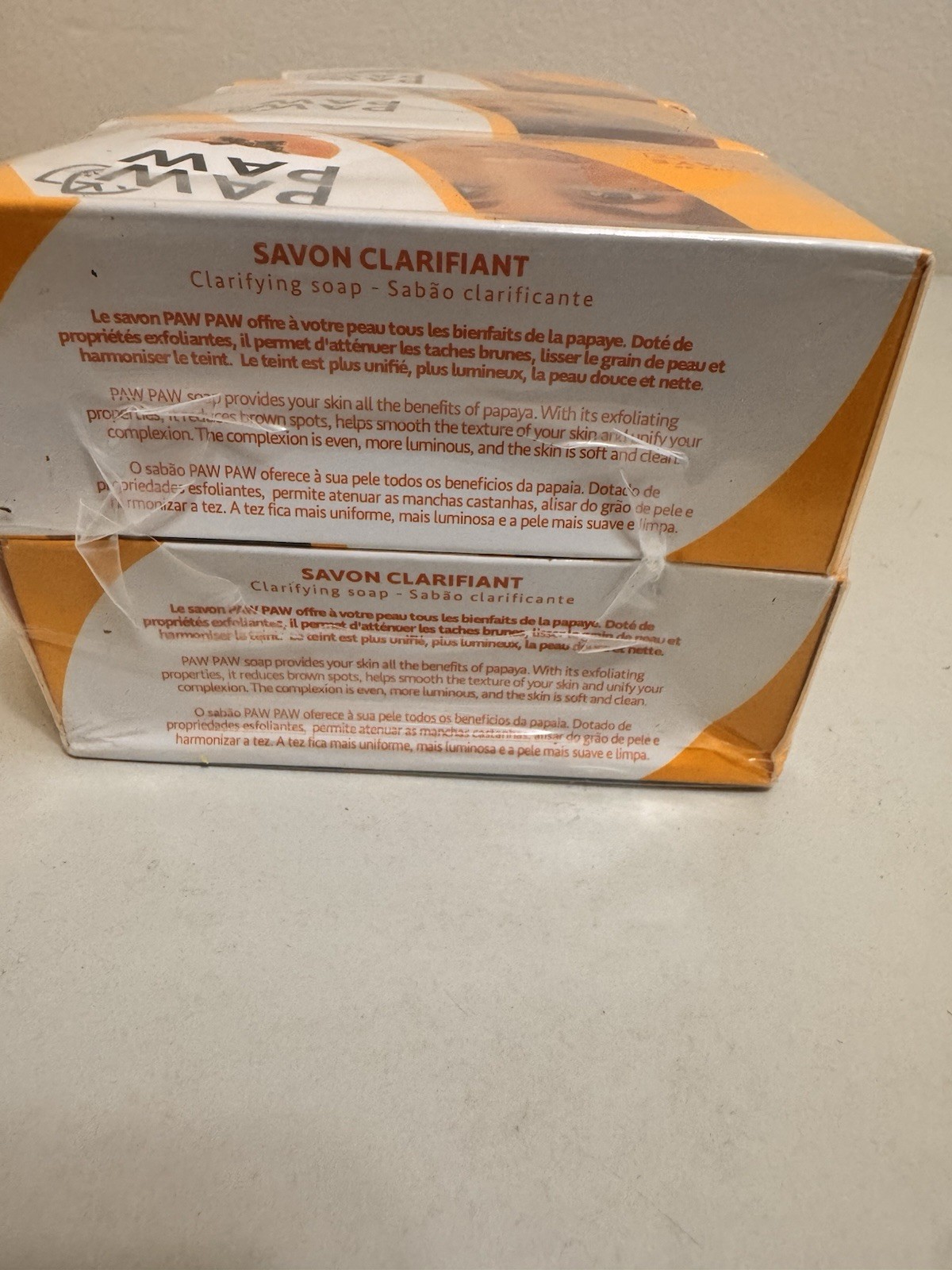 Paw Paw Papaya Clarifying Exfoliating Soap Bars 180g Each Multipack Lot of 6