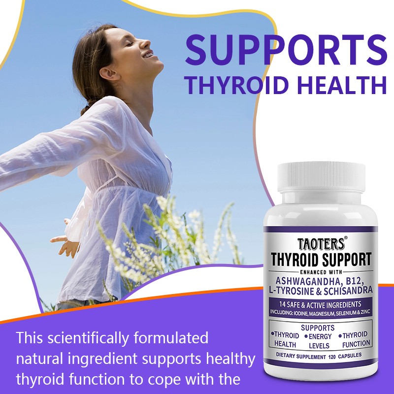Thyroid Support With Iodine Boost Energy Metabolism Weight Loss 120 Capsules