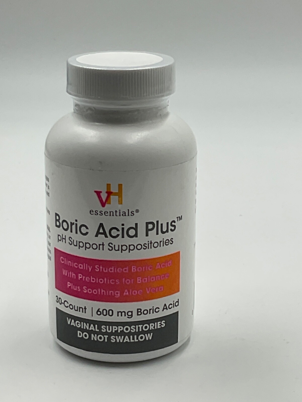 Boric Acid Plus Prebiotic Vaginal Suppositories 30 Count 600 mg Expires 11/2024