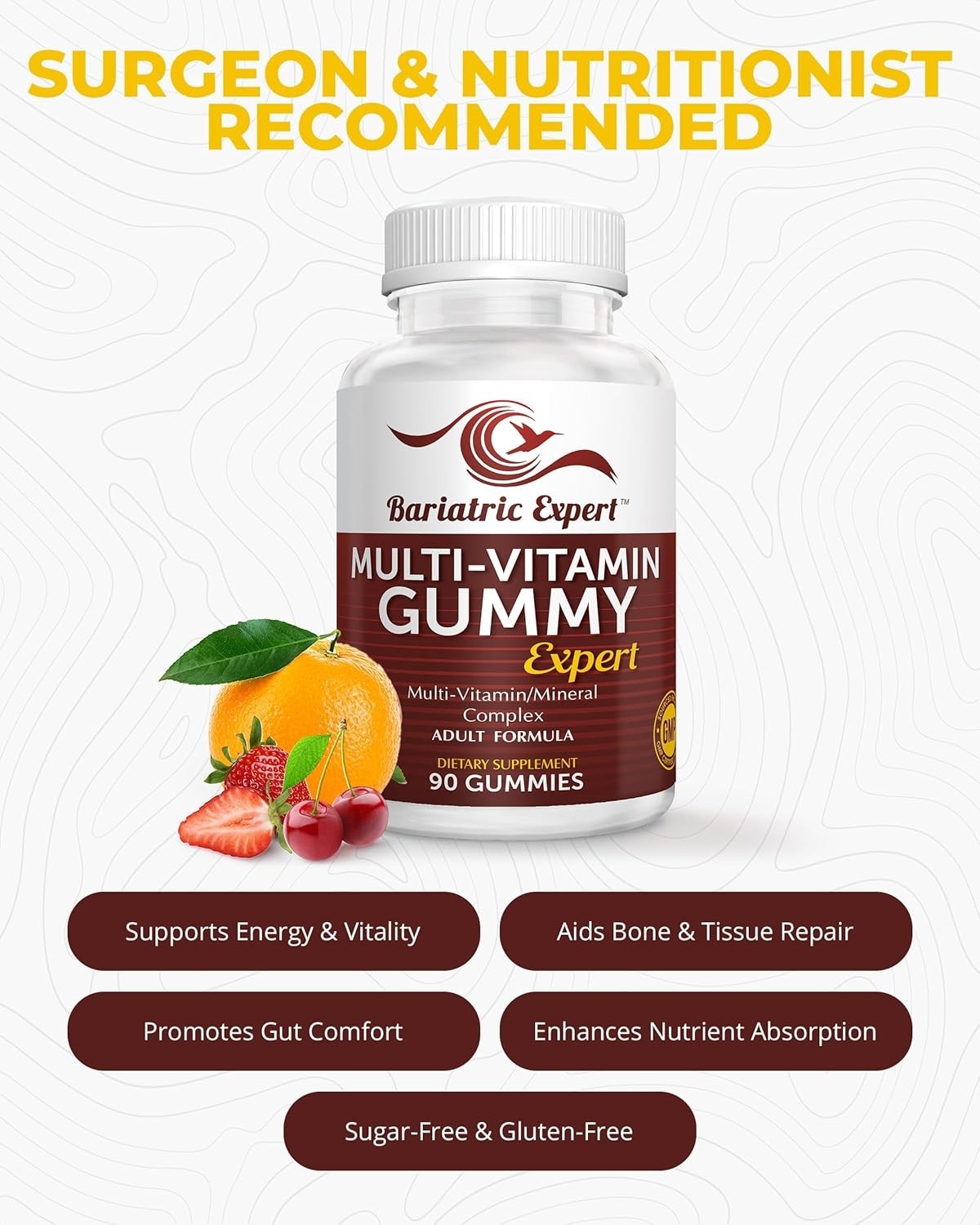 Bariatric Expert Multivitamin Gummies Fast-Melting Adult Formula 90 Count