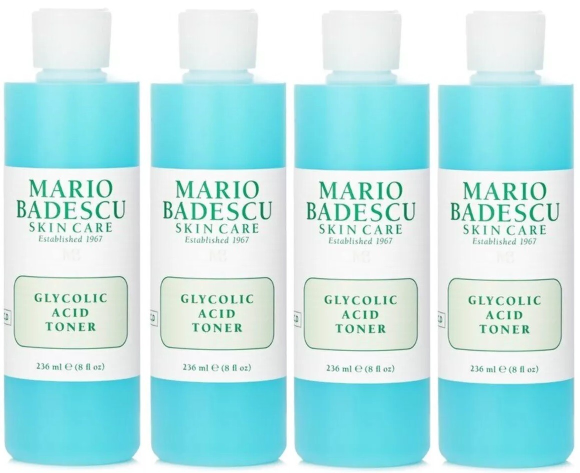 Mario Badescu Glycolic Acid Toner For Combination Dry Skin Types 8oz Lot Of 4
