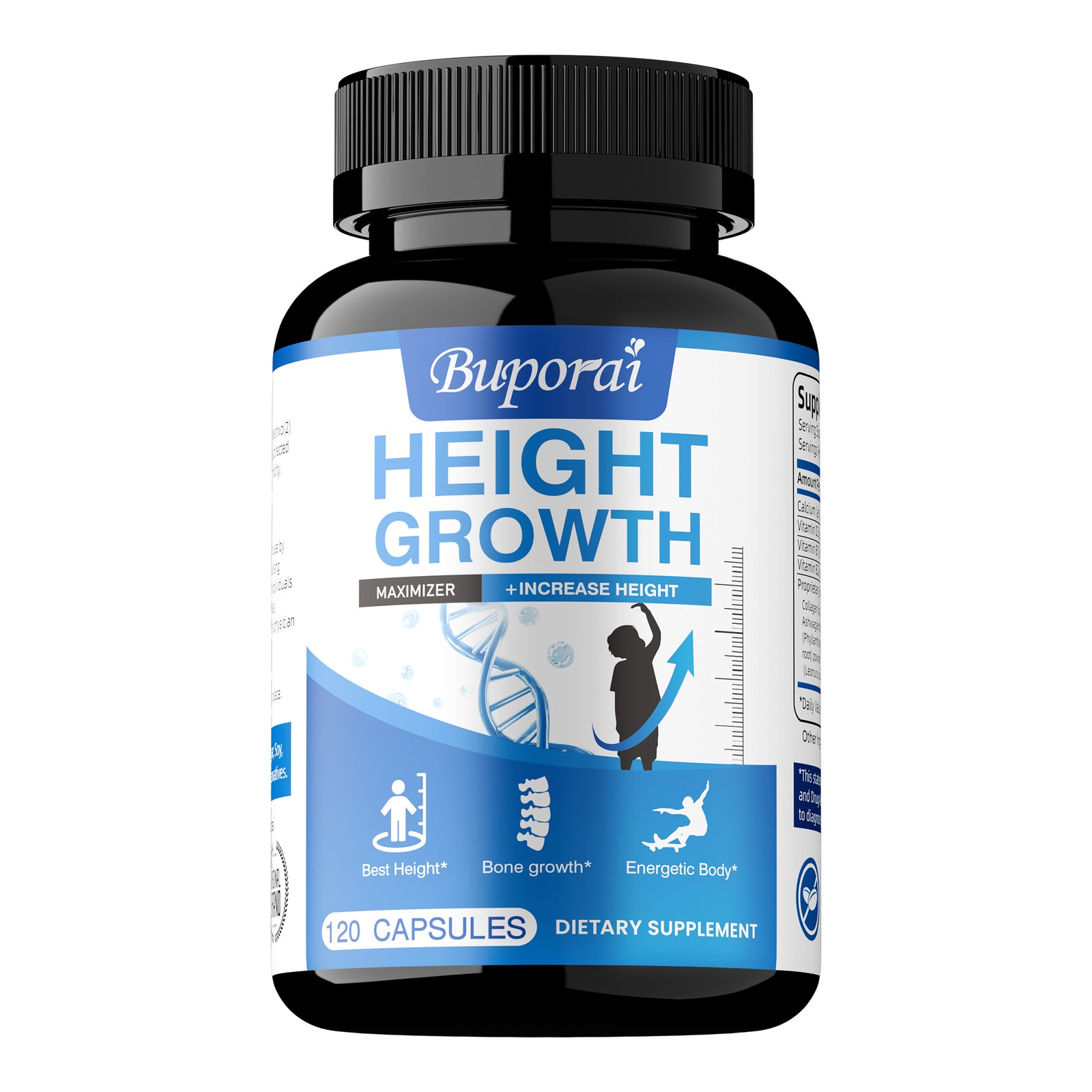 Height Growth – Increase Bone Growth Adults, Teens & Kids, Calcium, Vitamin D3