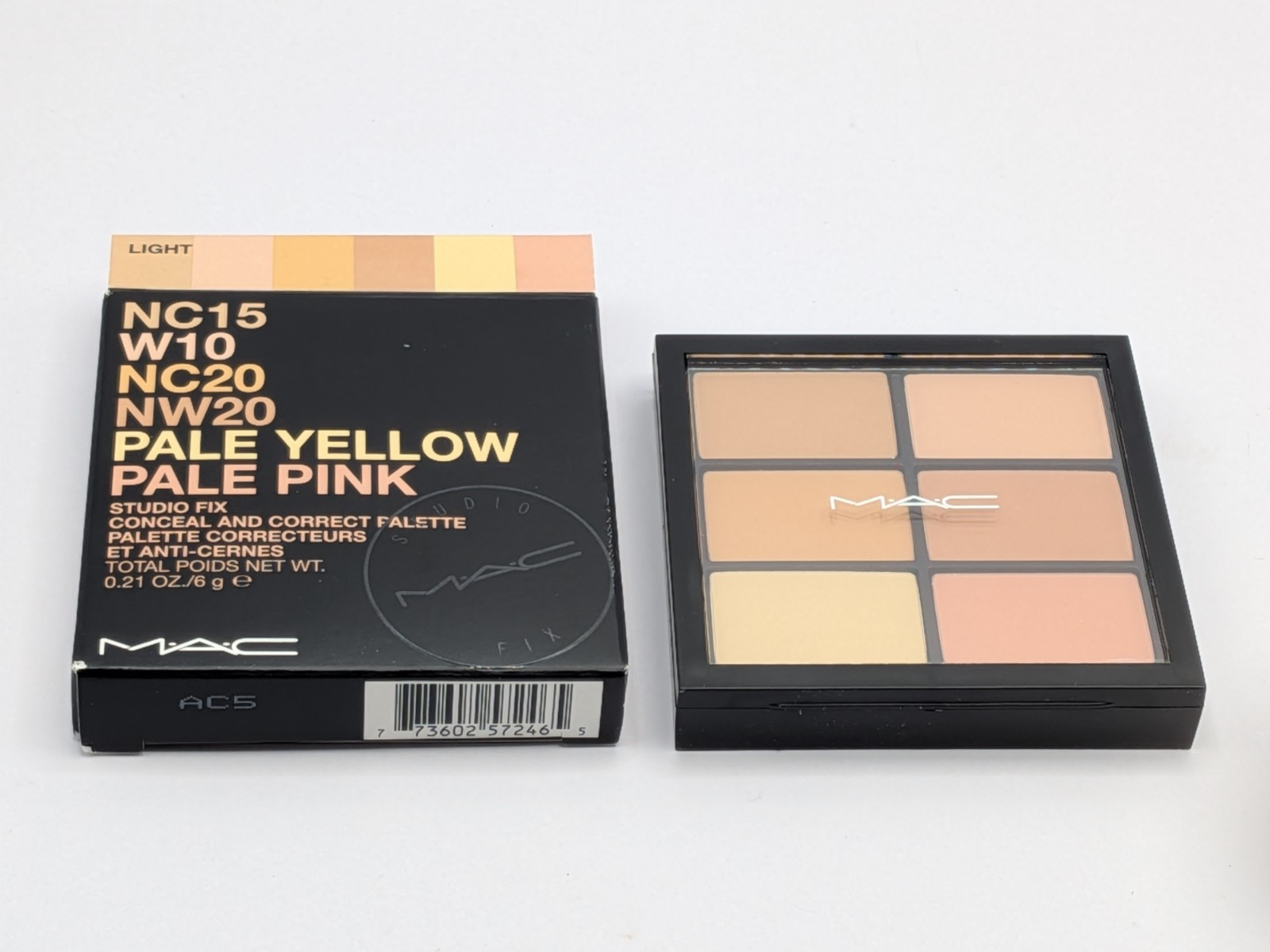 MAC Studio Fix Conceal & Correct Palette LIGHT( NC15+W10+NC20+NW20) New