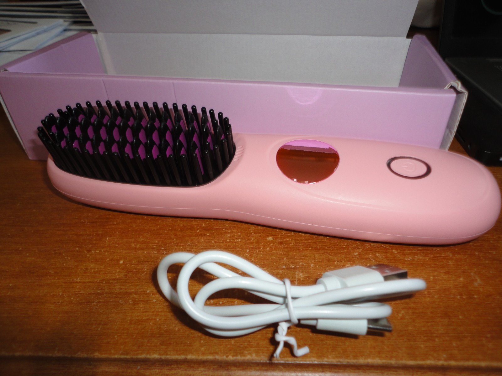 2 In 1 Straight Hair Comb Wireless Hair Straightener Brush Hair Fast Heating