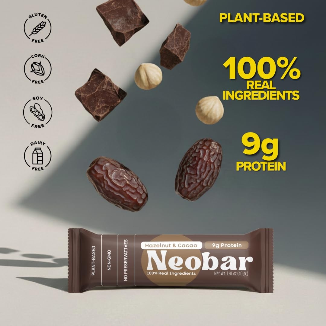 NEOBAR Fruit and Nut Bars – Plant-Based Vegan Snack Bars, Gluten Free Dairy F…