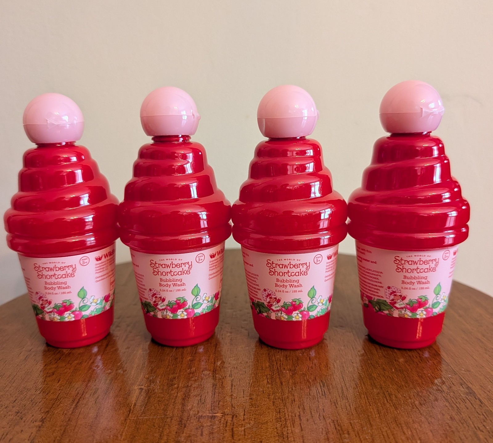 Set of 4 Strawberry Shortcake Bubbling Body Wash – 5.24 fl oz