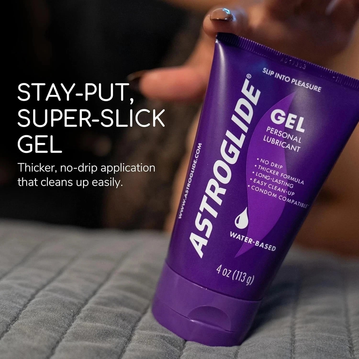Astroglide Water Based Personal Lubricant Sex Gel for Couples, Men and Women 4oz