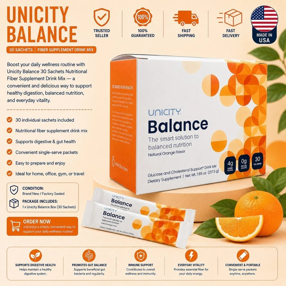 Unicity UniMate & Balance Combo Pack | Energy, Gut & Metabolism | 60+30 Sachets