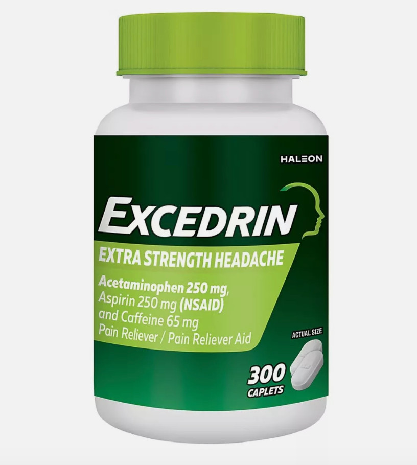 Excedrin Extra Strength Caplets 300 ct Pain Reliever Jumbo Size Box