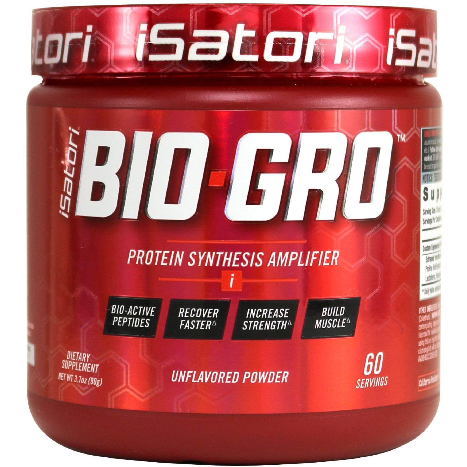 BIO-GRO Protein Muscle, Strength & Recovery – Unflavored / 60 Servings