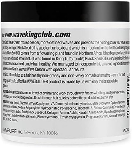 Wave King x Wavebuilder Spin’n Black Black Seed Oil Wave Cream