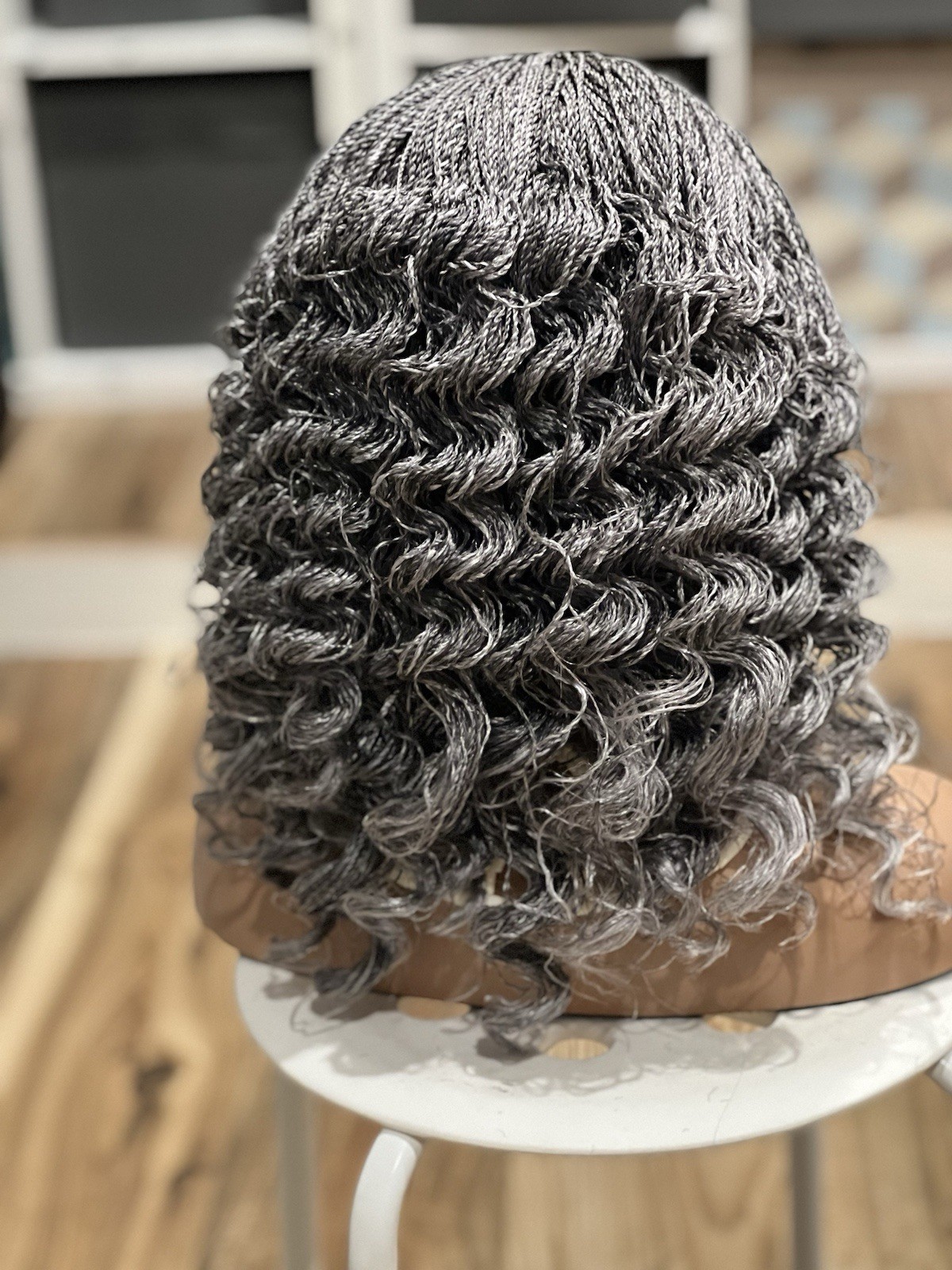 Braided wig: beautiful Handmade braided micro twist wig made on a full lace wig