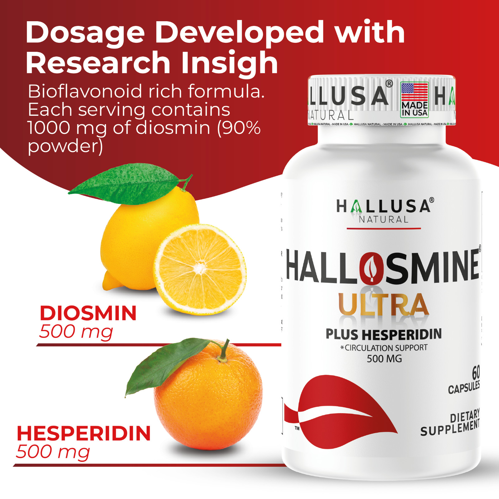 Hallosmine Ultra – Support Healthy Circulation – Blood Circulation Supplements