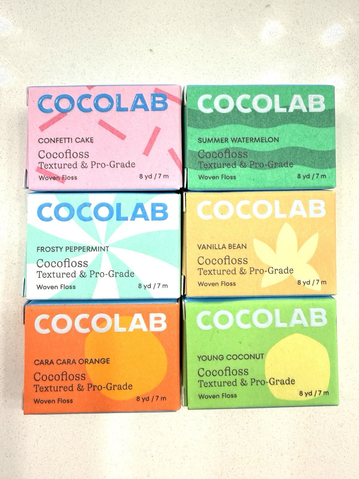 Cocofloss Mixed Flavors Mini Travel Size Floss 6 Pc Total