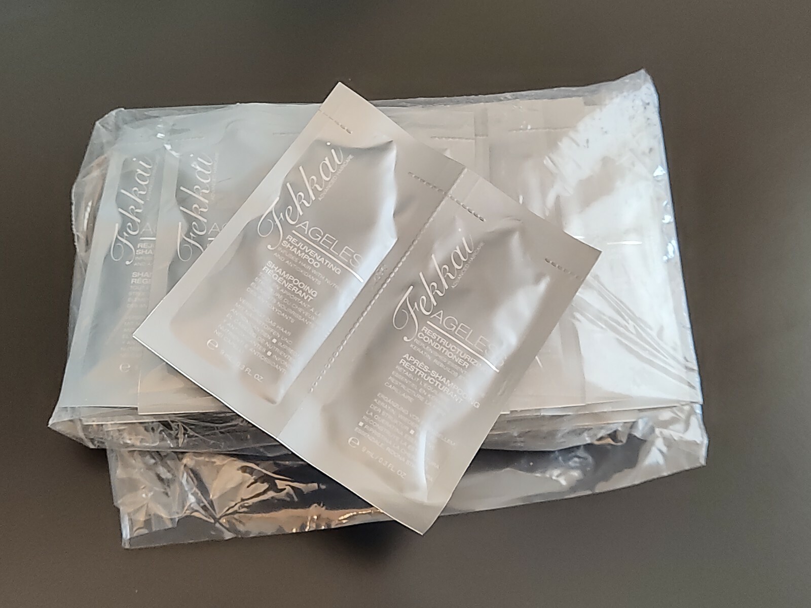 FEKKAI Ageless Rejuvenating Shampoo + Conditioner Packet Sets (LOT OF 25)