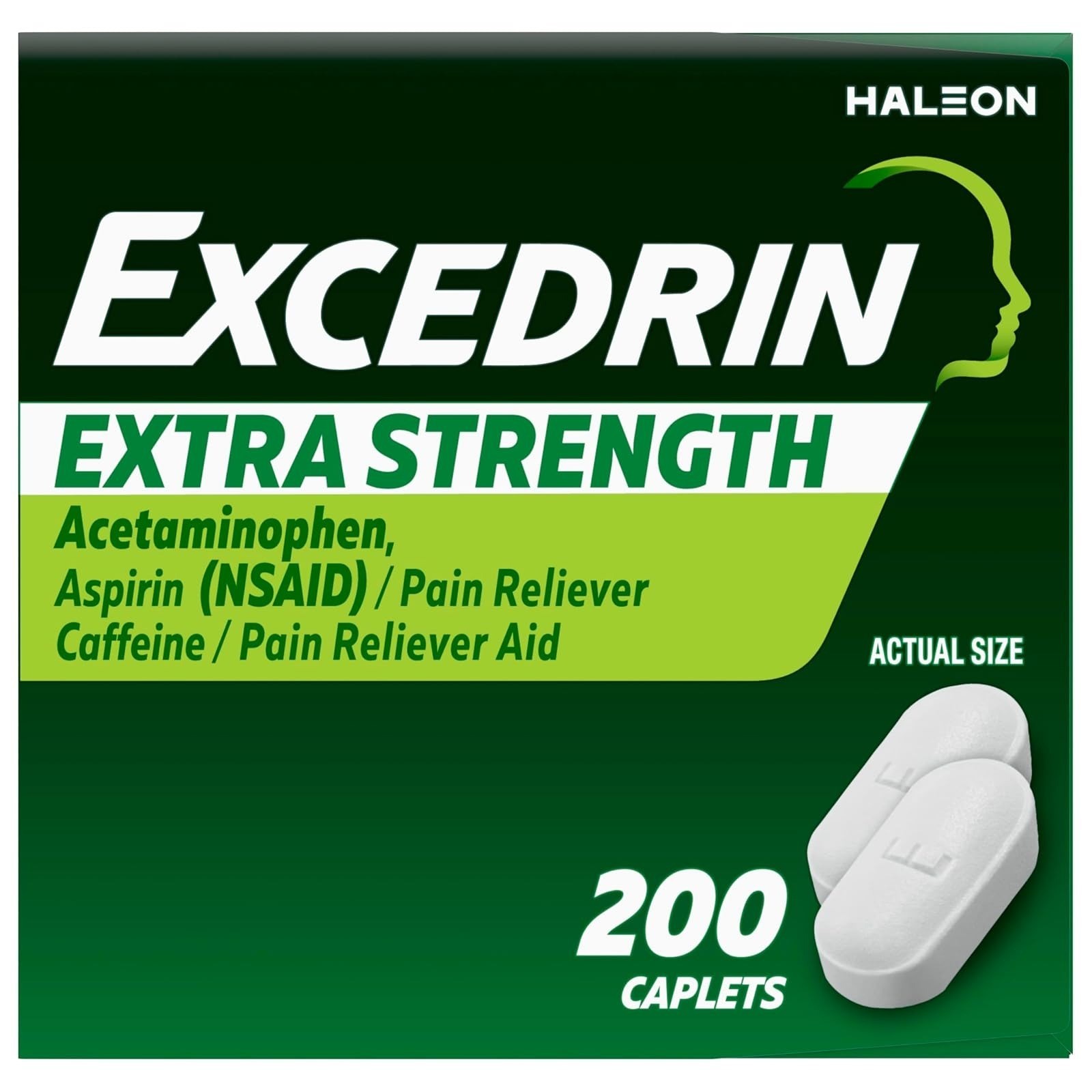 Excedrin Extra Strength Pain Relief Caplets 200 Count – Headache Relief