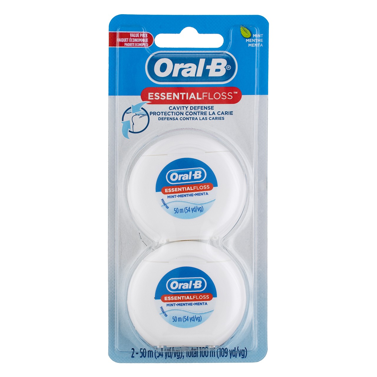 Oral-B Cavity Defense Essential Floss, Mint, 2 Ct