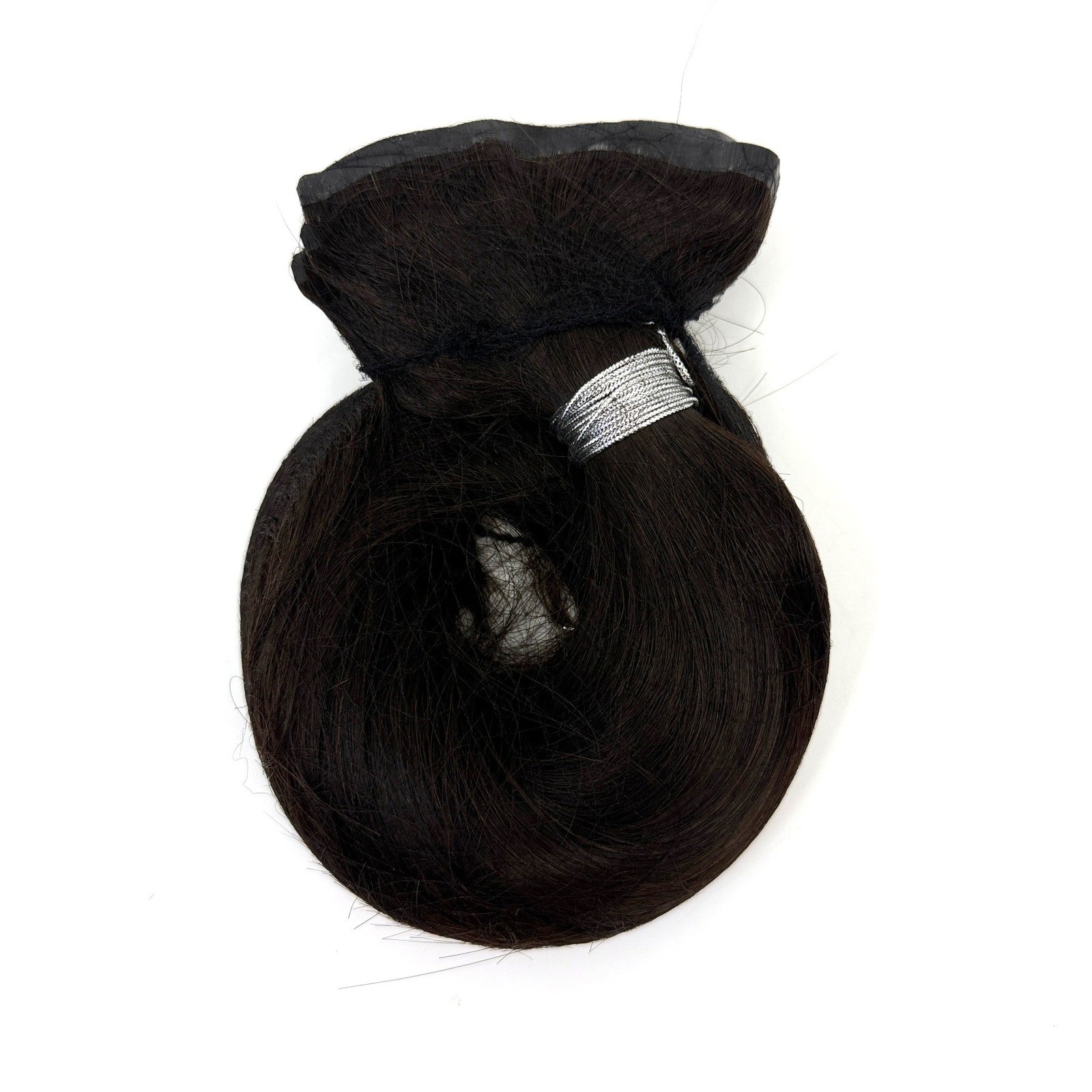 Glam Seamless Invisi-Clip Hair Extensions #1B Off Black 7 Wefts 22″ 170g NWOT