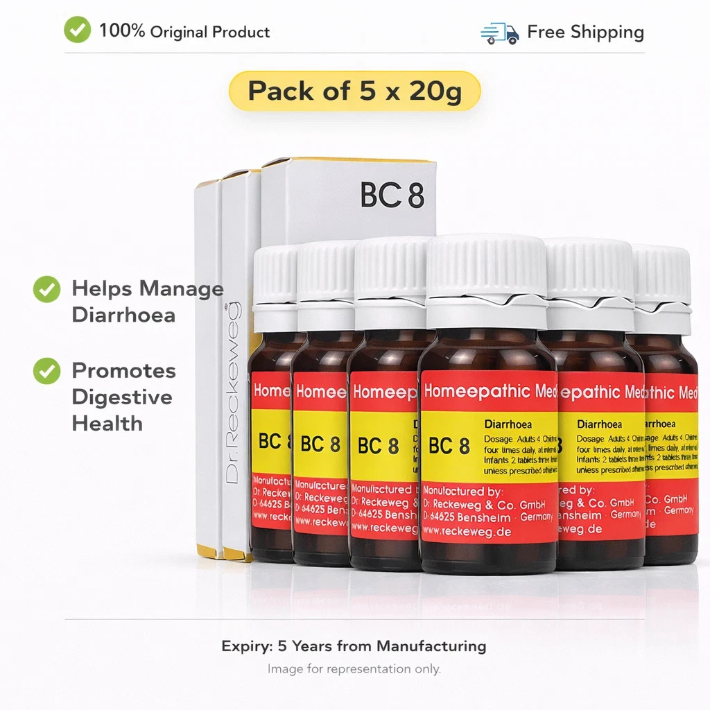 Dr Reckeweg BC 8 Tablets 20g Homeopathic General Wellness Support 5 Pack