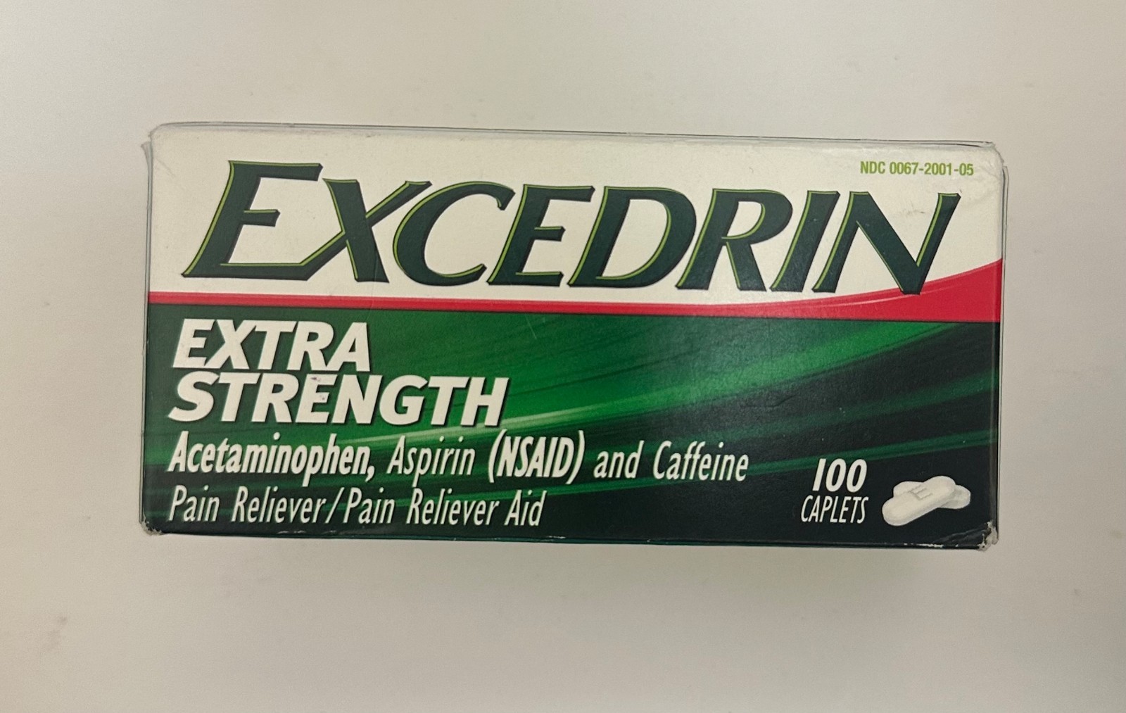 Excedrin Extra Strength Pain Reliever Acetaminophen/Aspirin 100 Caps EXP 06/2026