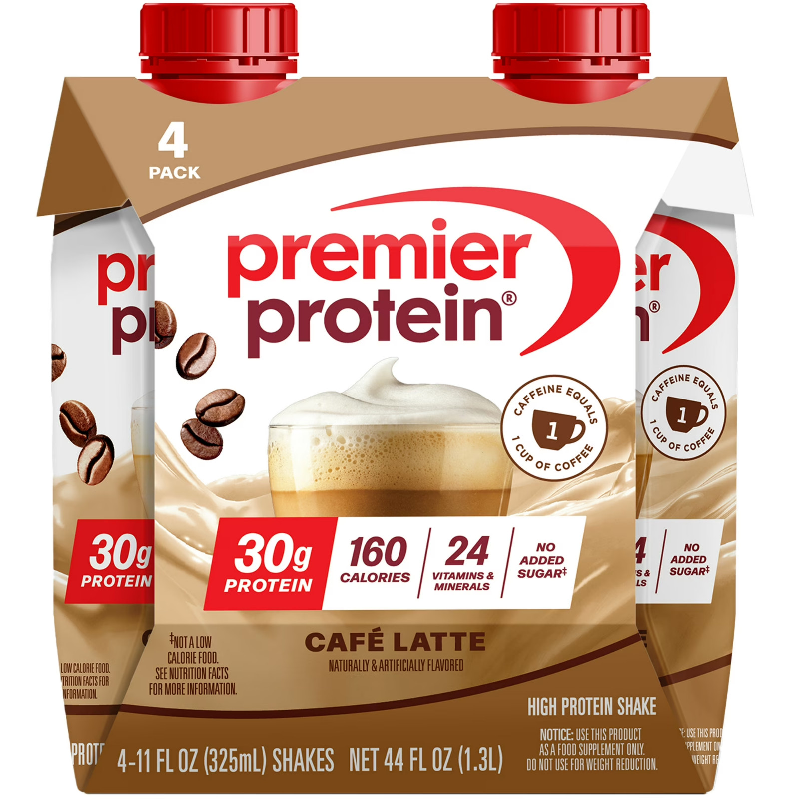 Premier Protein Shake, Café Latte, 30g Protein, 11 Fl Oz, 12 Ct