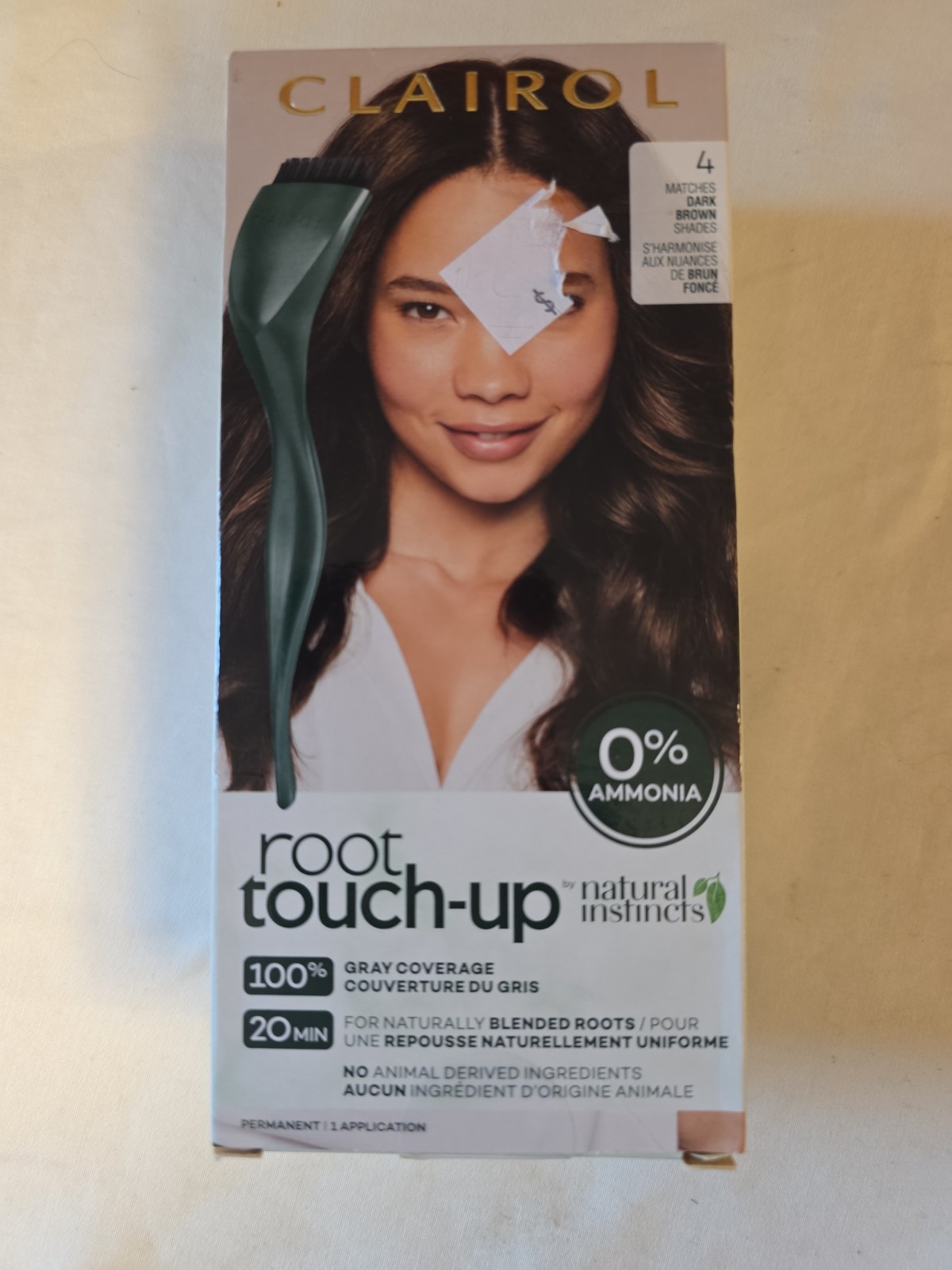 Clairol Natural Instincts Root Touch Up Permanent Root Color #4 DARK BROWN