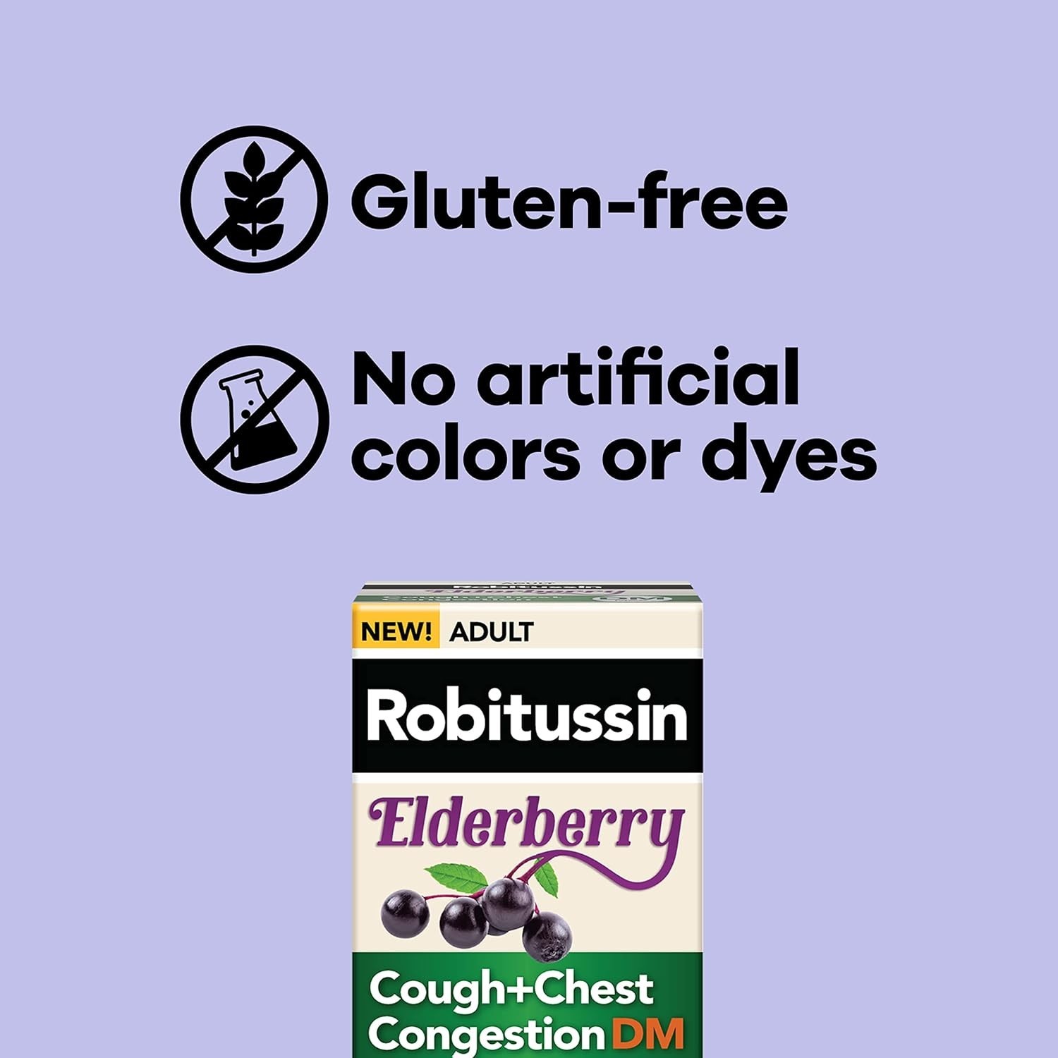 Maximum Strength Elderberry Cough Plus Chest Congestion DM, Cough Suppressant…