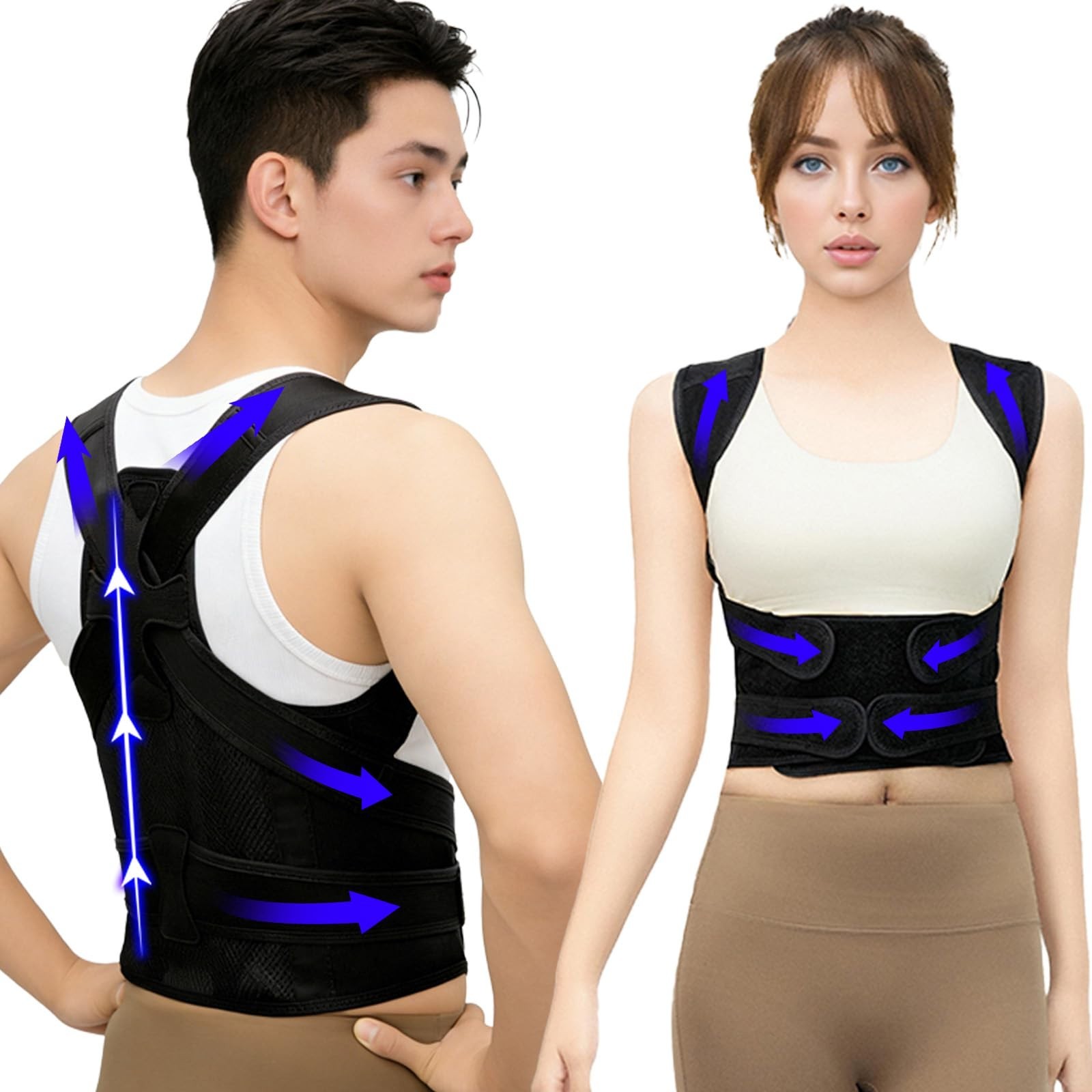 Posture Corrector Back Brace for Men & Women – Pain Relief for Back, Neck & Shou