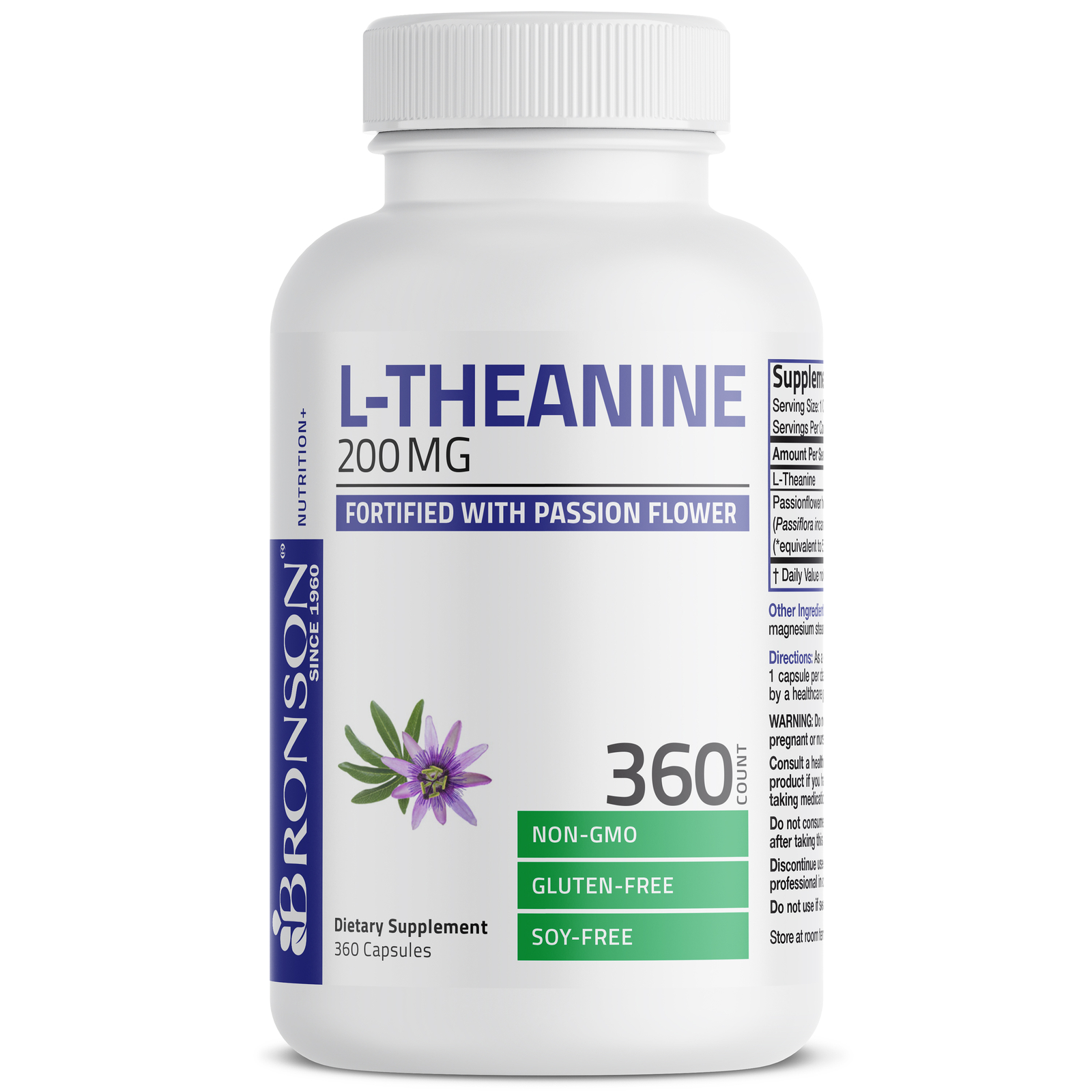 L-Theanine 200 mg – Reduce Stress – Non-GMO Gluten Free Soy Free Formula