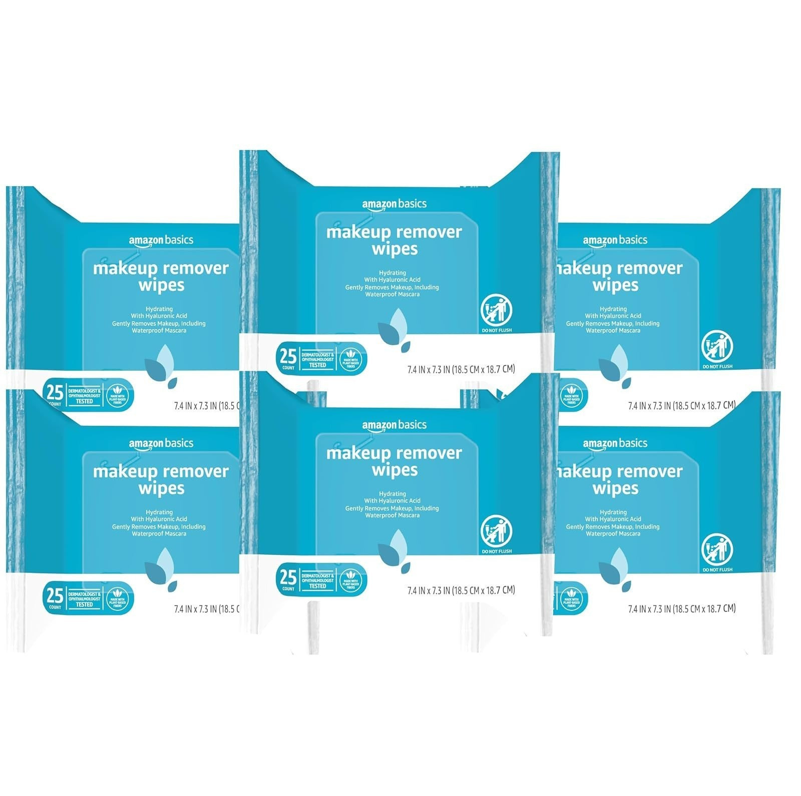 Amazon Basics Makeup Remover Wipes – Alcohol-Free, 50 Count