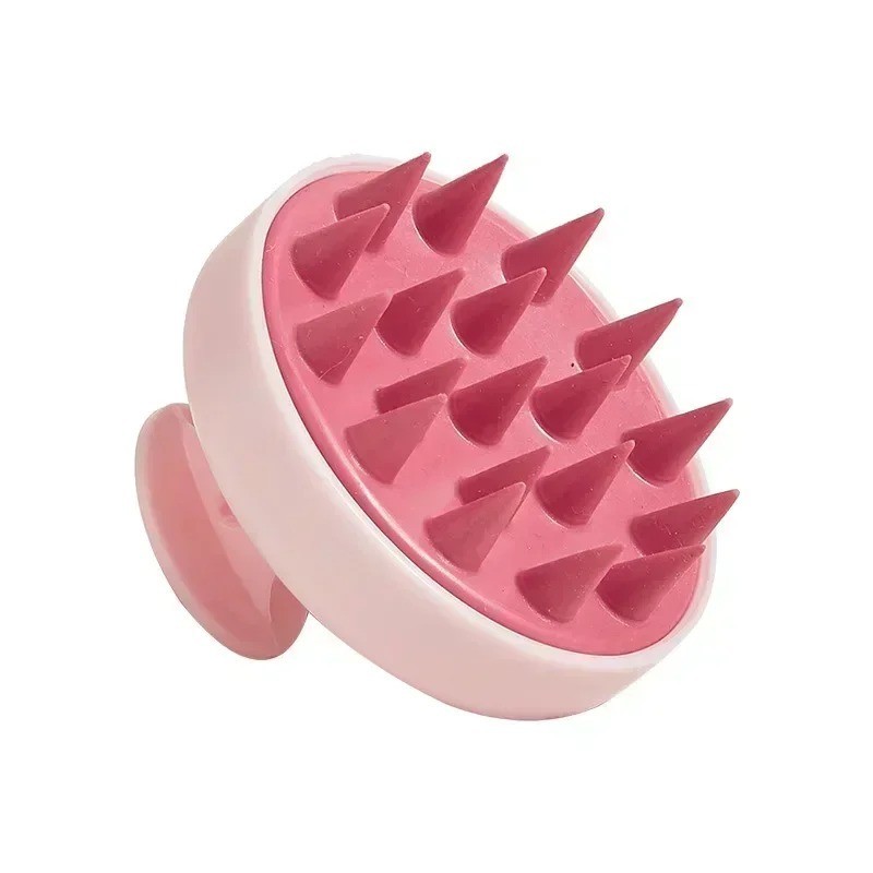 1Pc Silicone Shampoo Brush Head Scalp Massage Hair Washing Shower Comb Tool