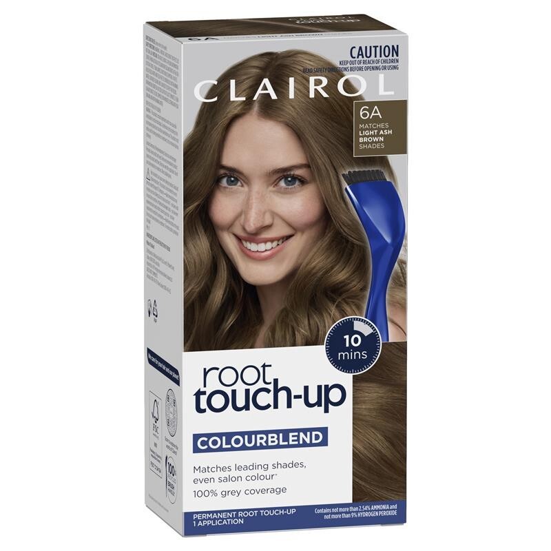 Clairol Root Touch Up Permanent Hair Colour 6A Light Ash Brown Full Grey Coverag