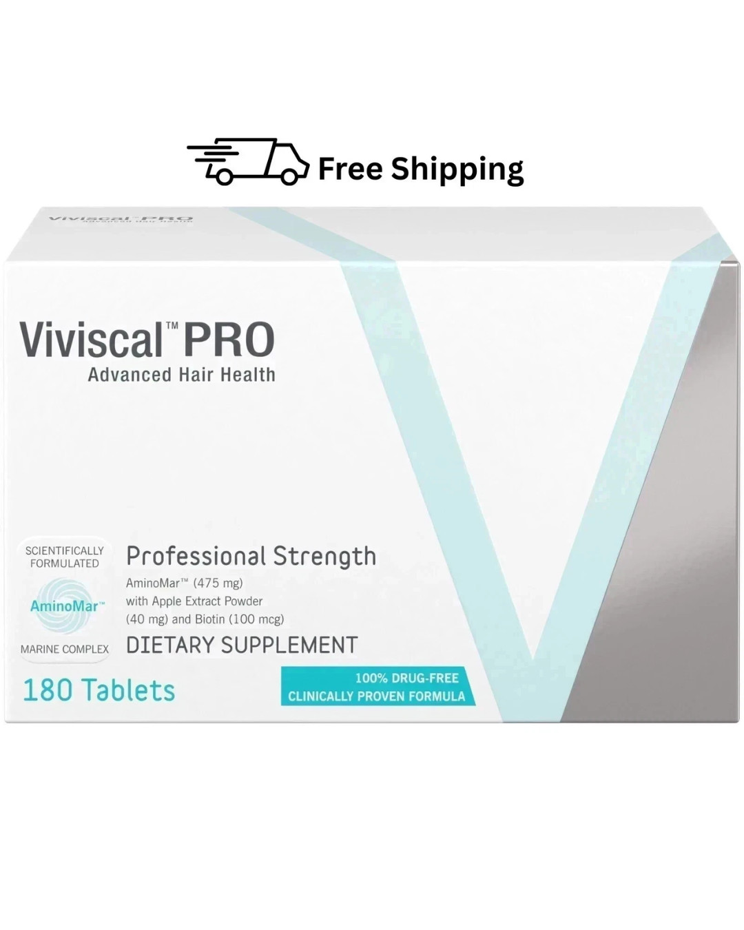 VIVISCAL PRO – Professional Hair Growth Supplement 180 Tablets, Expiring in 2027