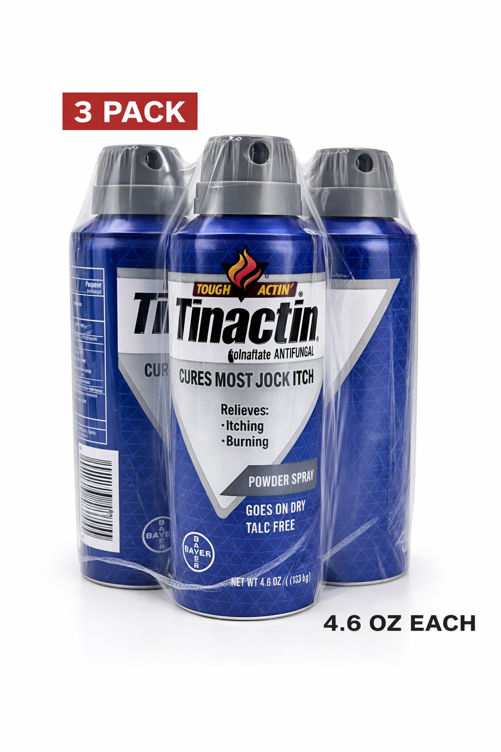 Tinactin Powder Spray 4.6 oz 3 Pack Exp 03/2027