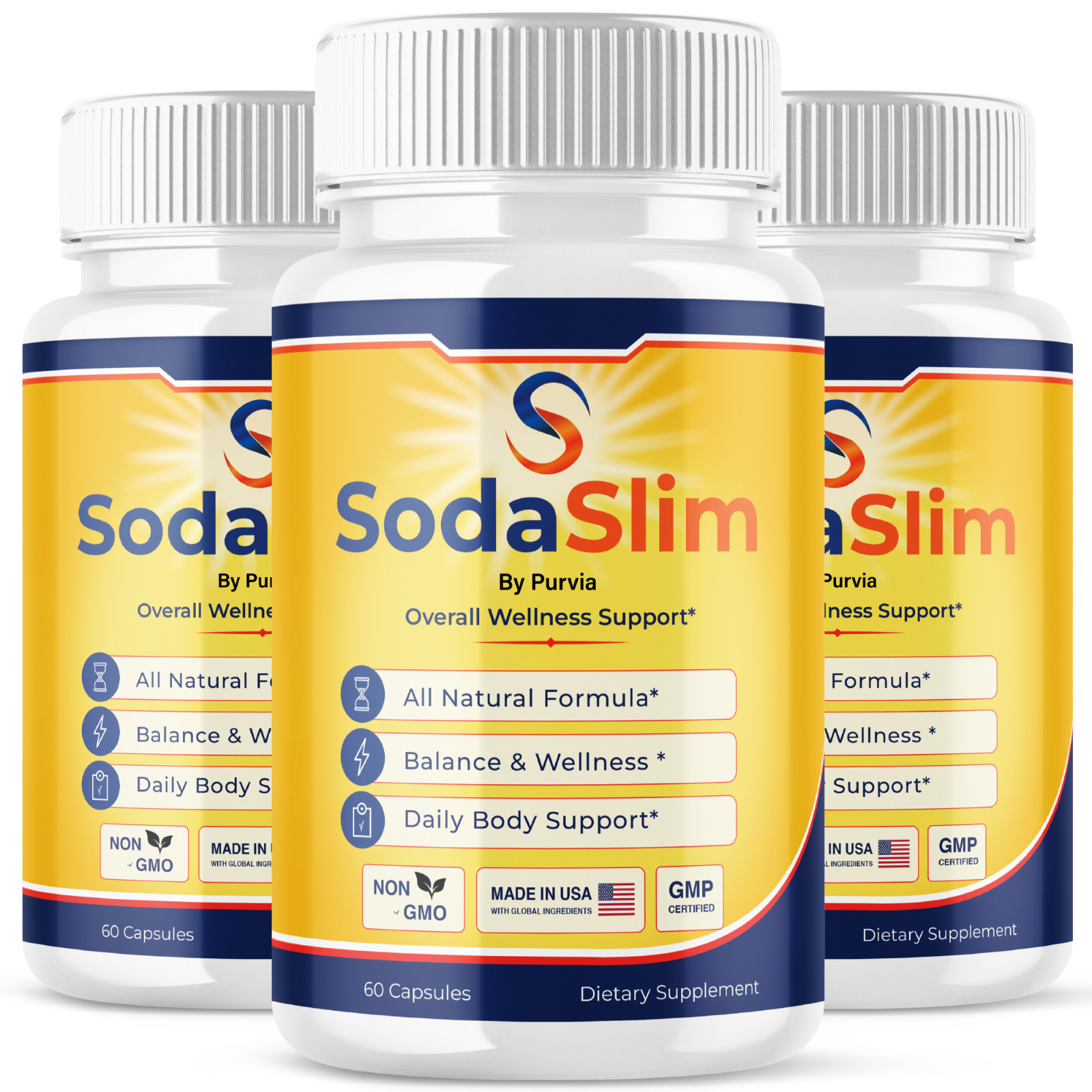 (3 Pack) Sodaslim Capsules Soda Slim Pills For Weight Loss Fat Burner (180 ct)